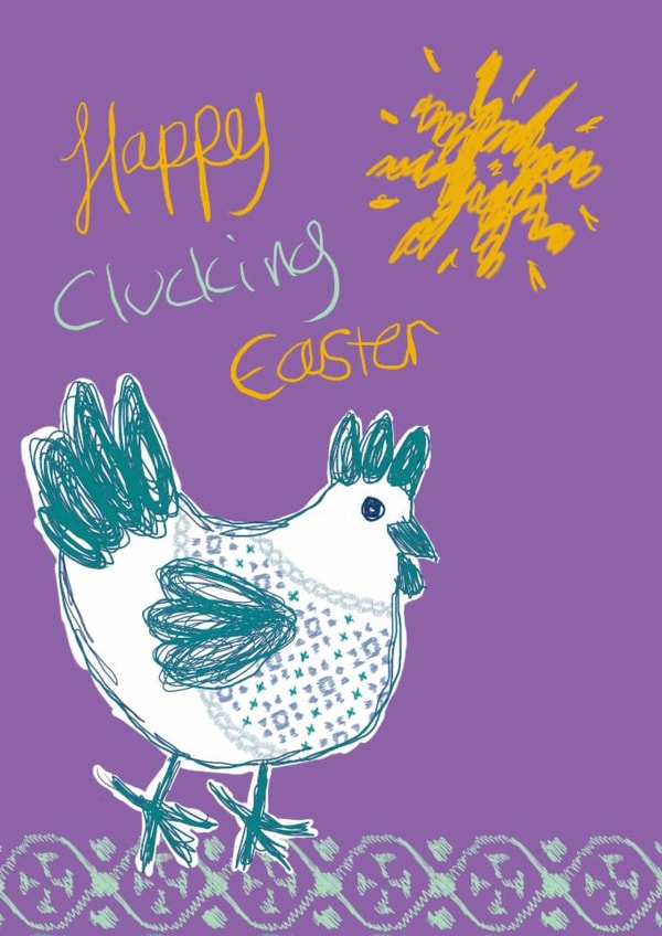 Happy Clucking Easter - Cheeky Chicken Card created by Julie Williamson Designs