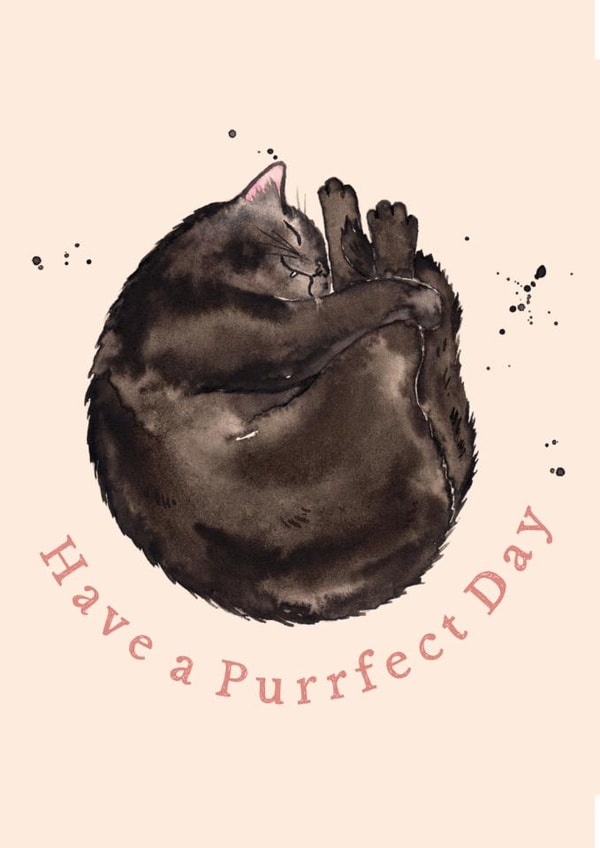 The purrrrfect card for a black cat lover, from you or from the cat! created by Amy Holliday