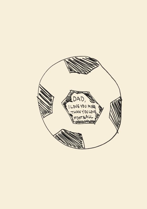 Cute hand drawn football card for fathers day created by Front Bum