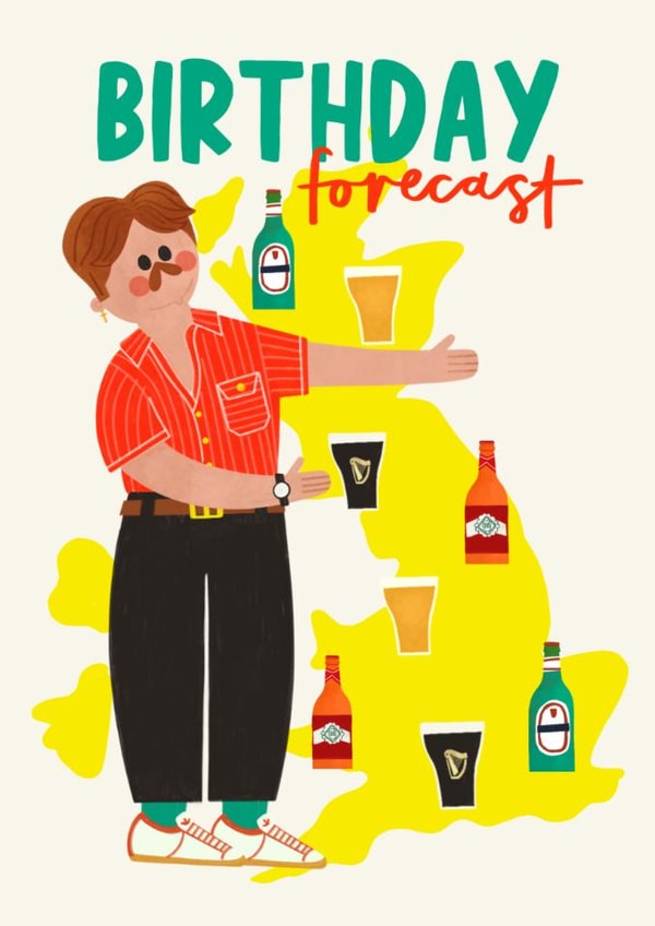 Funny Birthday Card - Beer Forecast created by AbiGoLucky