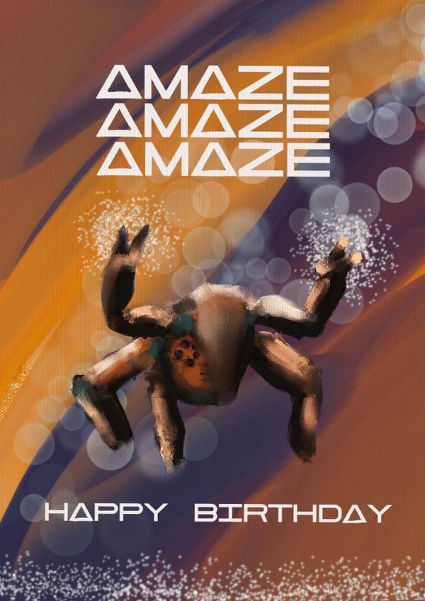 Project Hail Mary Rocky - Happy Birthday Card created by Richard Scott