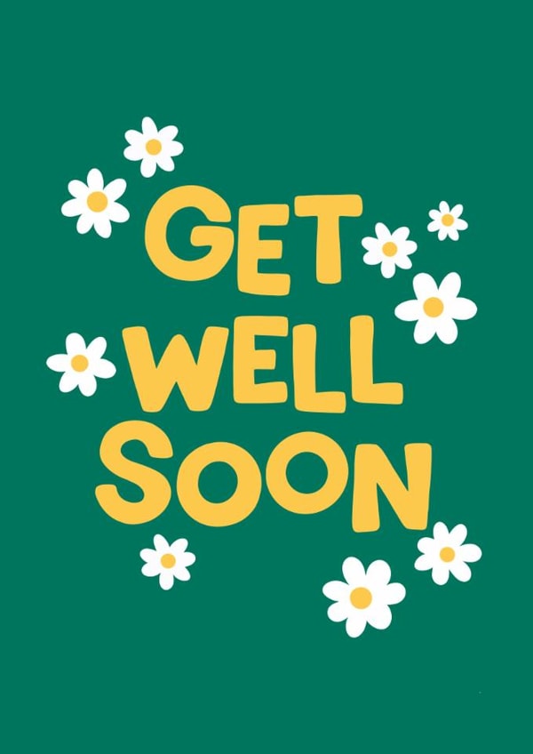 Cute Get Well Soon Card - Flowers created by LFH Studio