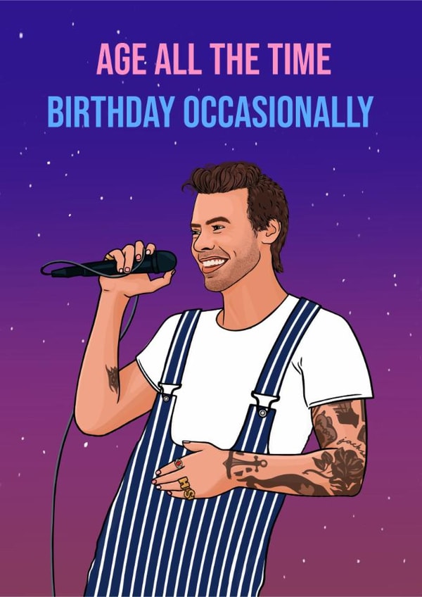 Harry Styles Birthday Card - Disco / Birthday Occasionally created by LFH Studio