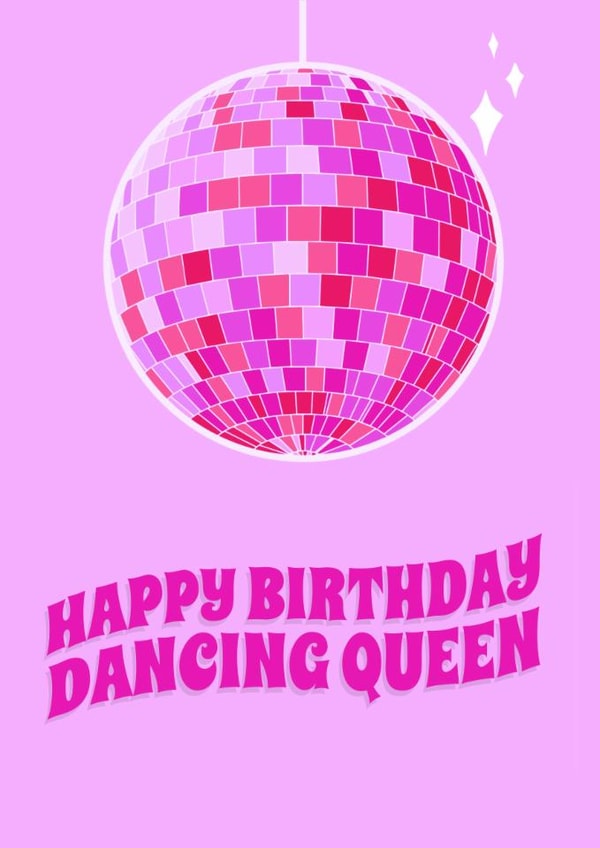 Cute Happy Birthday Dancing Queen Card - ABBA - Dancing Queen Card created by LFH Studio
