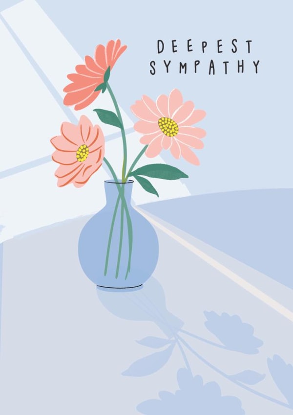 Pretty Sympathy Card - Vase Of Flowers created by Rosanna Rossi