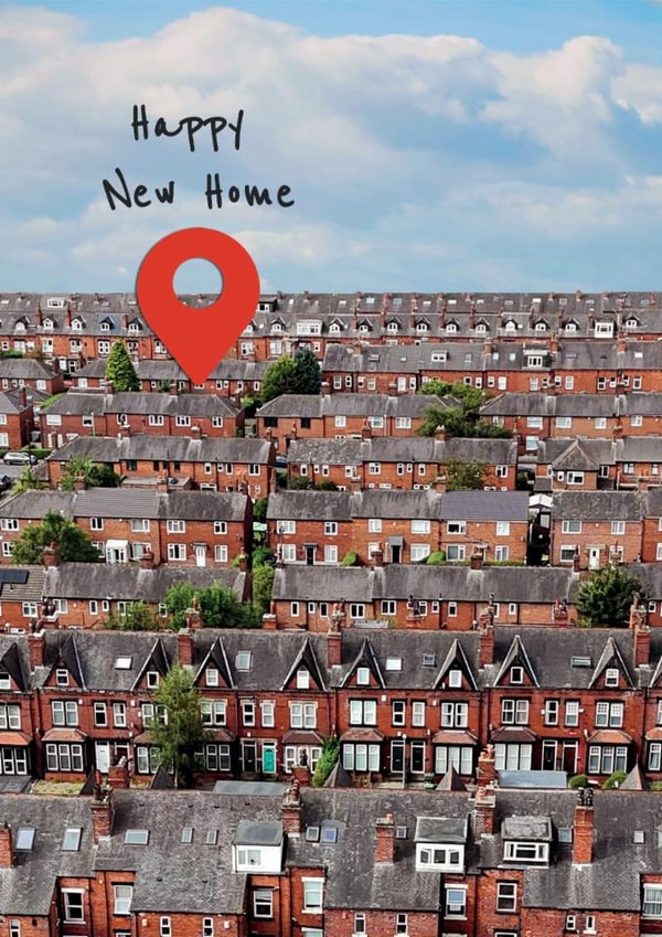 Classic New Home Card - Map Pin Location created by Brainbox Candy