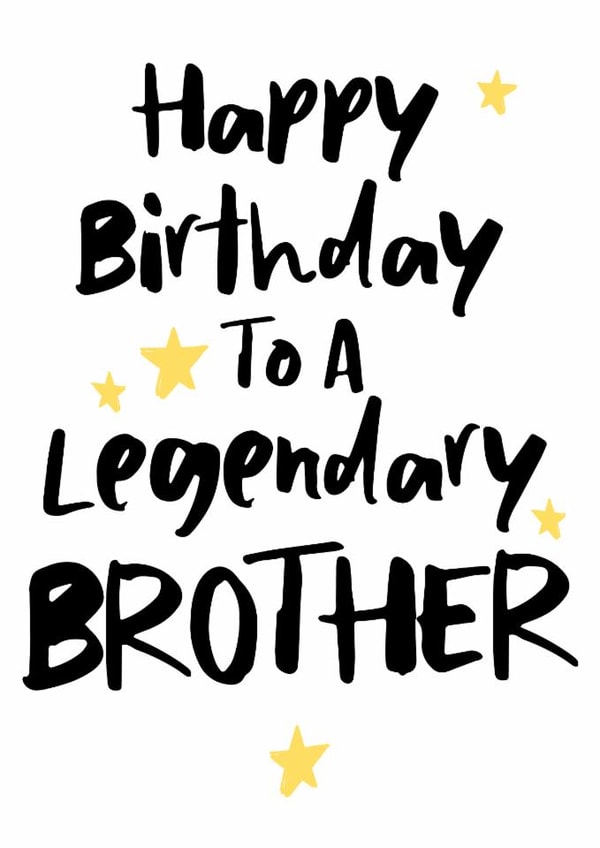 Classic Birthday Card - Legendary Brother created by The Stamford Press