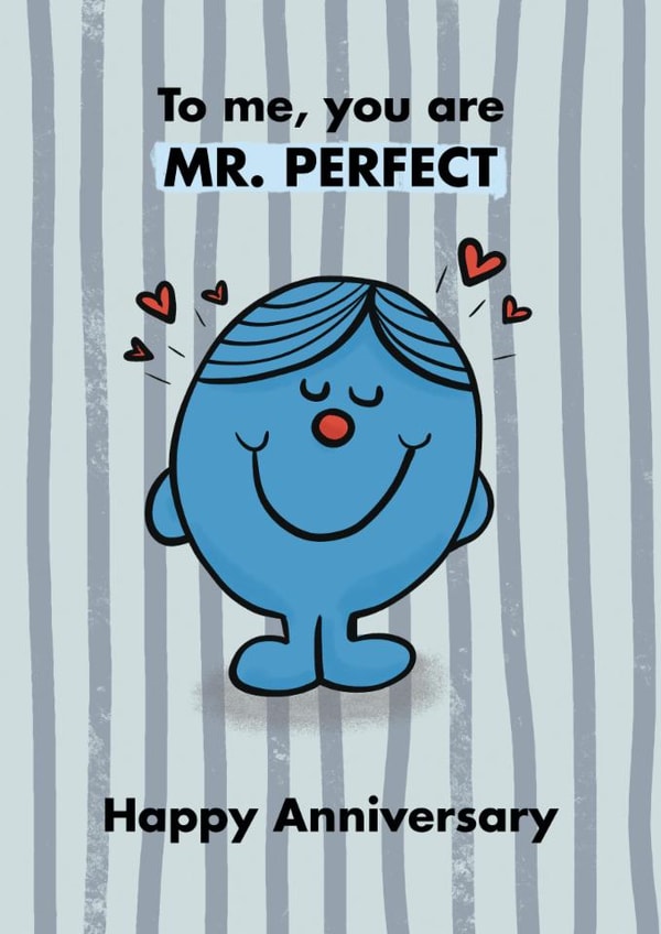 Cute Anniversary Card - Mr. Perfect created by Mr. Men