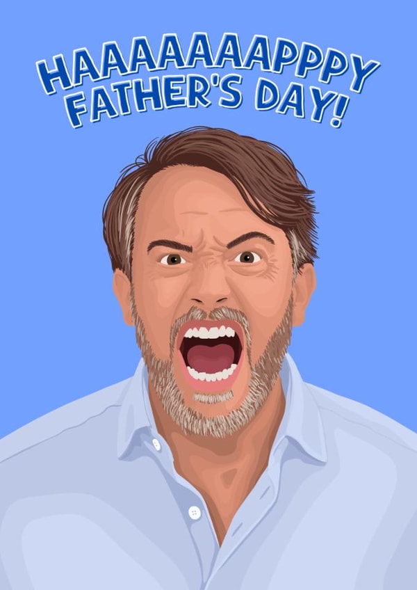 Funny Father's Day Card - David Mitchell - Last One Laughing created by Pink Peach Cards