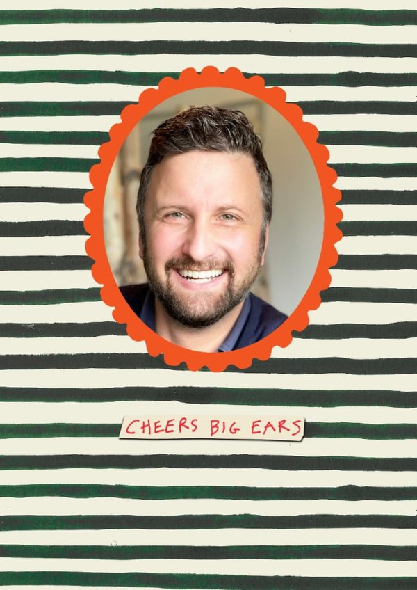 Cheeky Birthday Card – Cheers Big Ears created by Poet and Painter