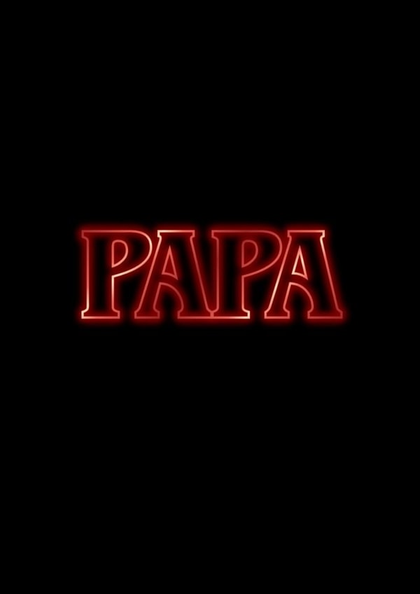 Red Neon Papa Card for Father's Day or Birthdays created by Illustratoni