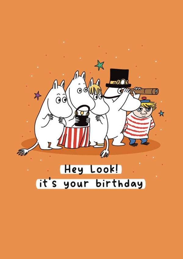 Cute Birthday Card - Hey Look! - Moomin created by Moomin Characters