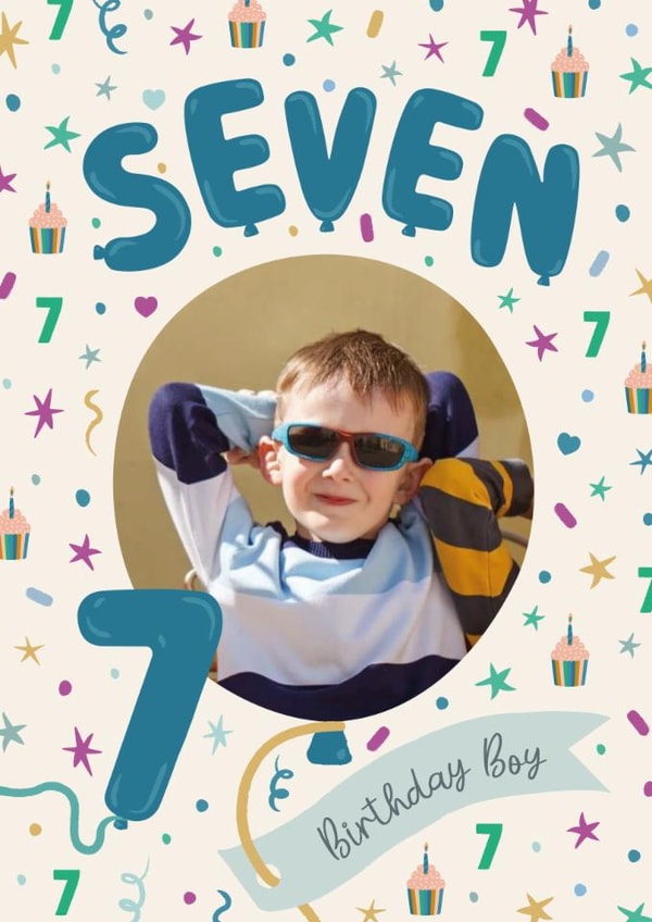 Classic Birthday Card - 7th - Birthday Boy created by The Pattern Press