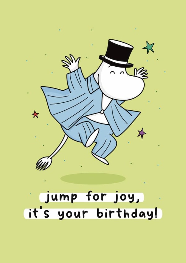 Cute Birthday Card - Moomin - Jump For Joy created by Moomin Characters