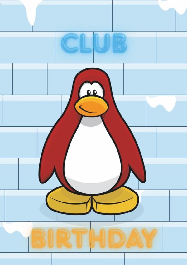 Club Penguin birthday created by Cat B Designs
