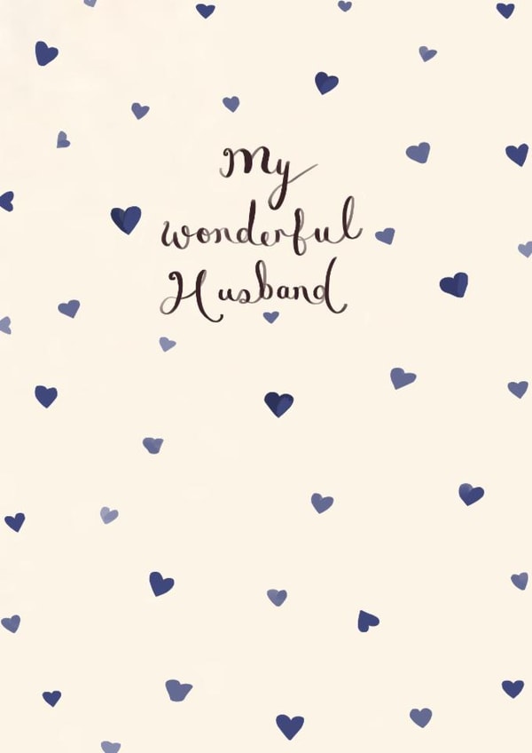 Traditional Birthday Card - Wonderful Husband created by Love Lucy Illustration