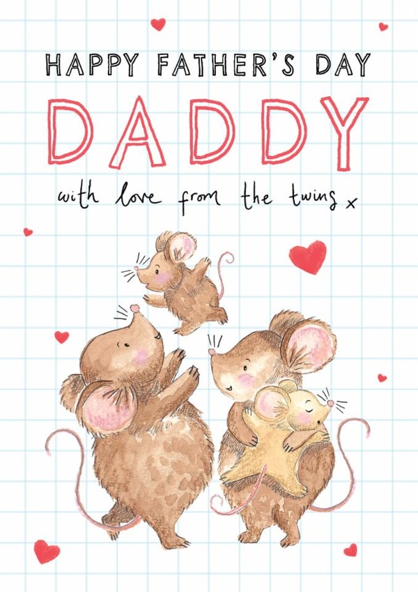 Cute Father’s Day Card - From The Twins - Mouse created by Making Meadows Ltd