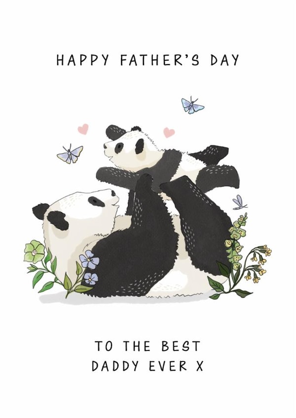 Cute Father’s Day Card - For Daddy - Pandas created by Making Meadows Ltd