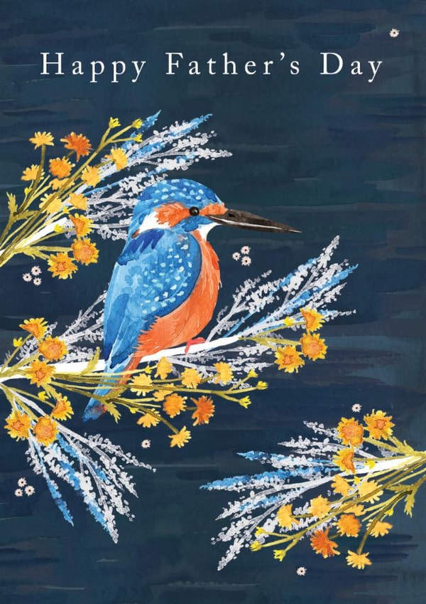 Classic Father’s Day Card - Traditional Kingfisher - Nature created by Making Meadows Ltd