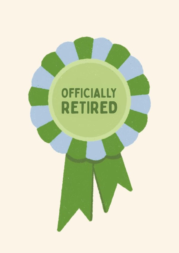 Classic Retirement Card - Officially Retired Rosette created by Ella Goddard