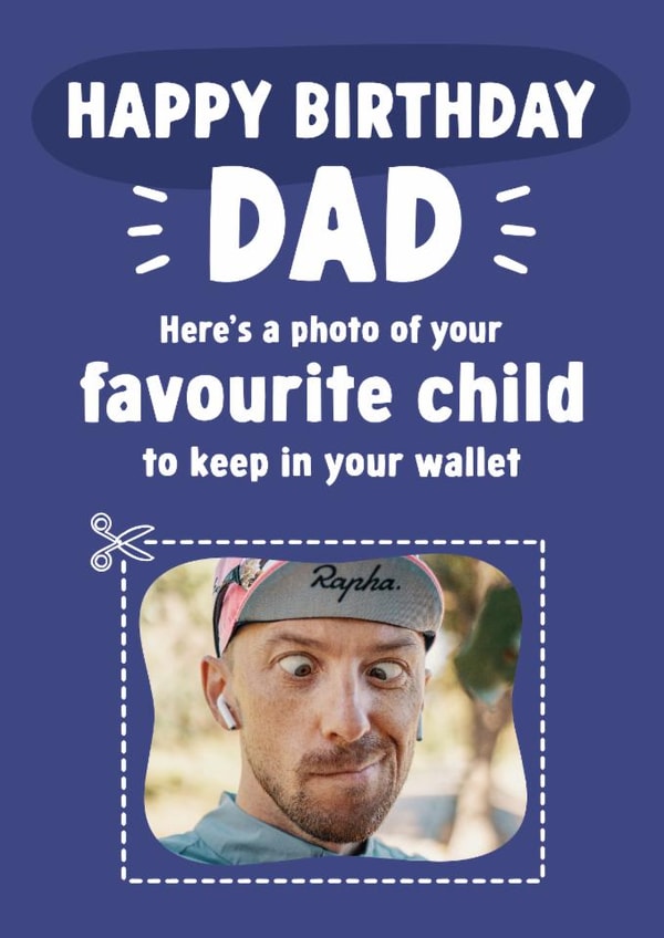 Funny Birthday Card - For Dad - Favourite Chils created by Tiger Feet Creations