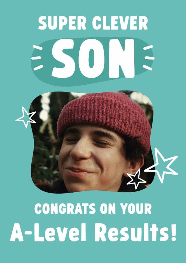 Classic Congratulations/Exams Card - For Son - A Levels created by Tiger Feet Creations