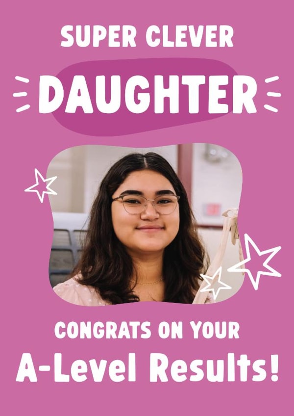 Classic Congratulations/Exams Card - For Daughter - A-Levels created by Tiger Feet Creations