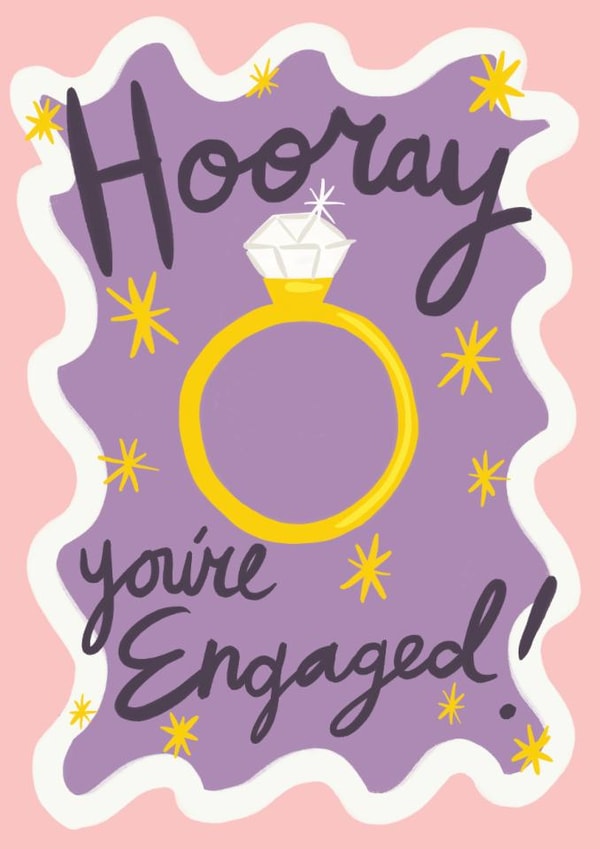 Classic Engagement Card - Hooray! created by @AimeeStevens.Design