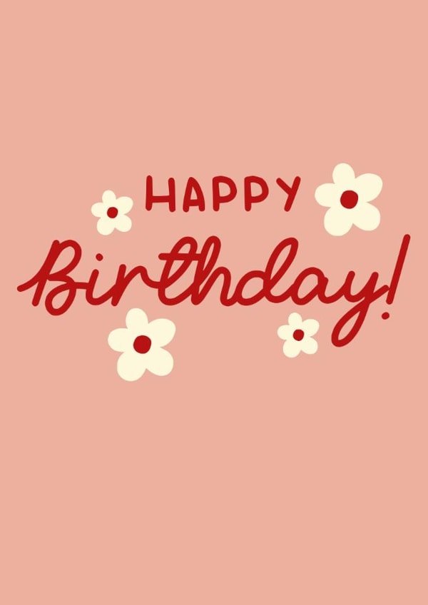 Happy Birthday Card - Cute and girly - flowers created by thelittleone