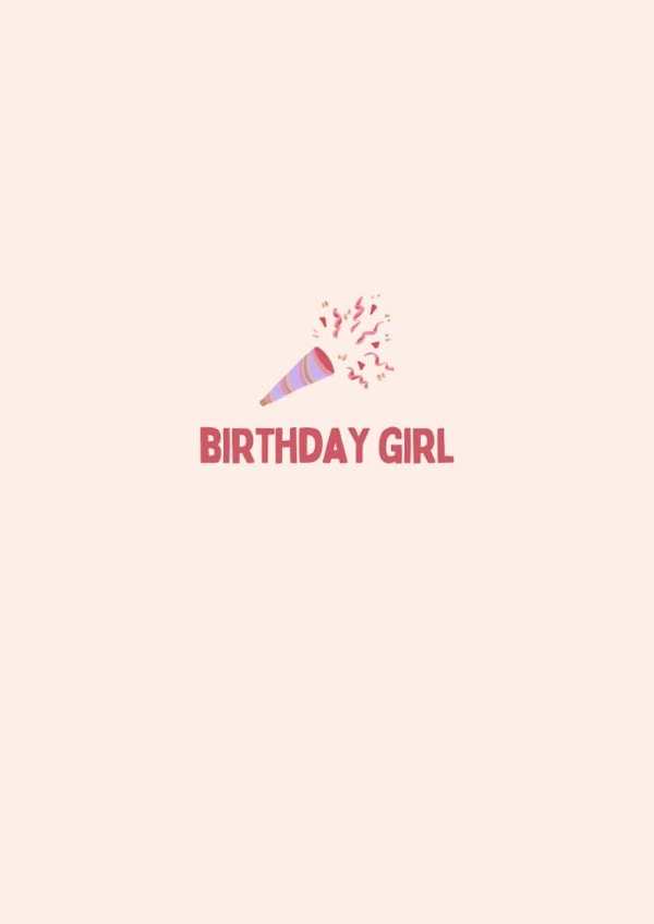 Cute Birthday Day Card for Her - Confetti Canon created by thelittleone