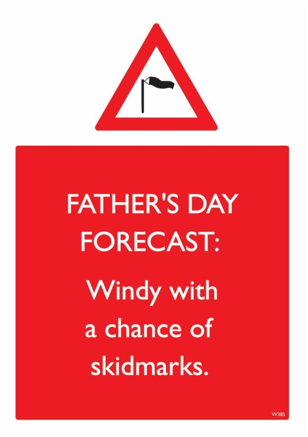 Funny Father’s Day Card - Windy Forecast created by Brainbox Candy