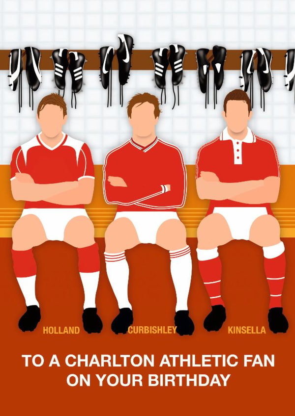 Fun Birthday Card - To A Charlton Athletic - Players created by Paul Jones