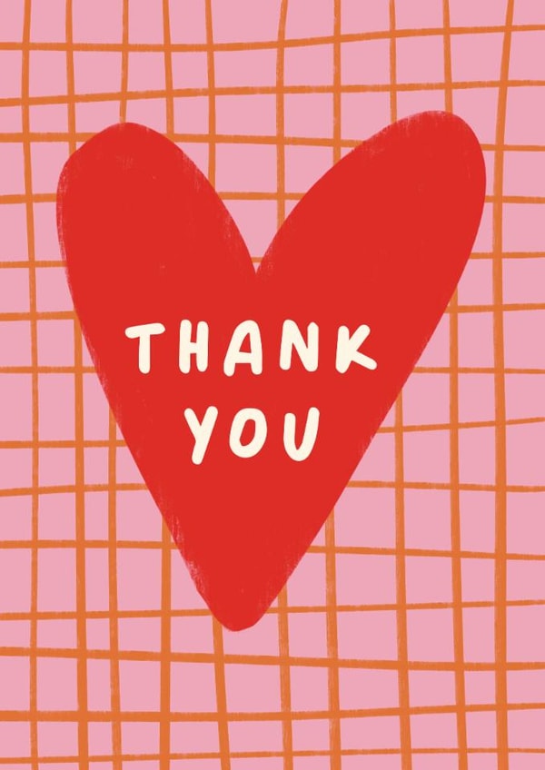 Classic Thank You Card - Heart created by Print & Pigment