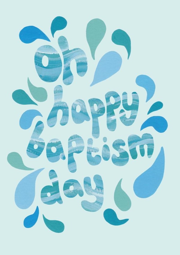 Classic Christening Card - Happy Baptism Day created by Oh Anna Design Co