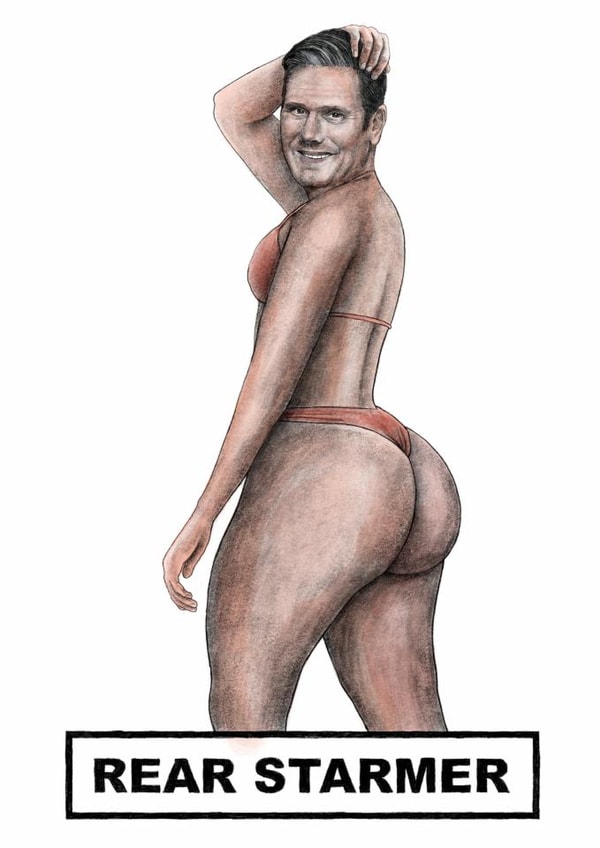 Funny Birthday Card - Rear Starmer - Celebrity Pun created by Quite Good Cards