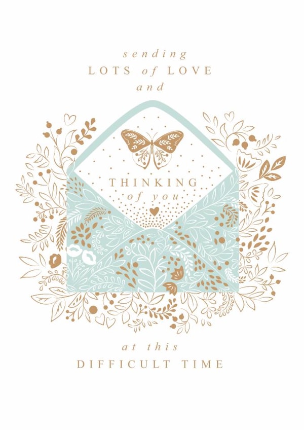 Thinking of You Sympathy Card for friends or loved ones created by Claire Wilson