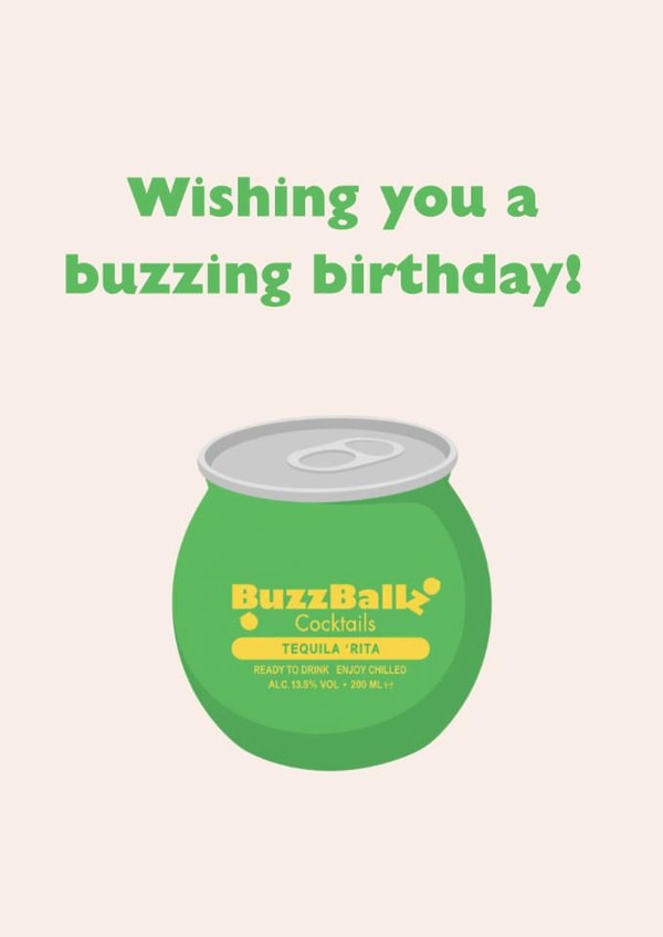 Funny Birthday Card - Buzzballz created by ByAM