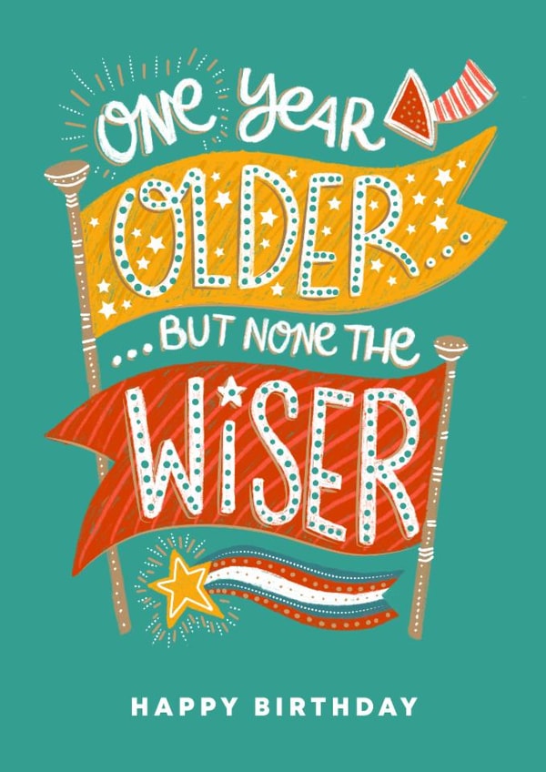 Classic Birthday Card - None The Wiser created by Claire Wilson