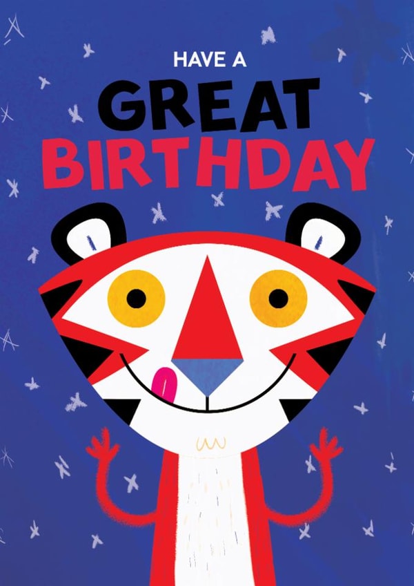 Cute Birthday Card - Great - Tiger created by Hole in my Pocket