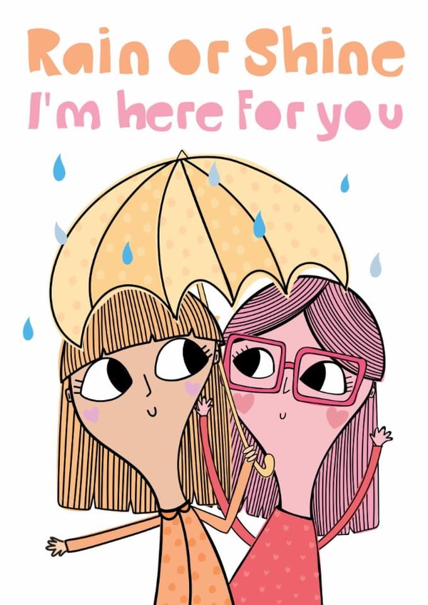 Classic Thinking Of You Card – Rain Or Shine created by elnup