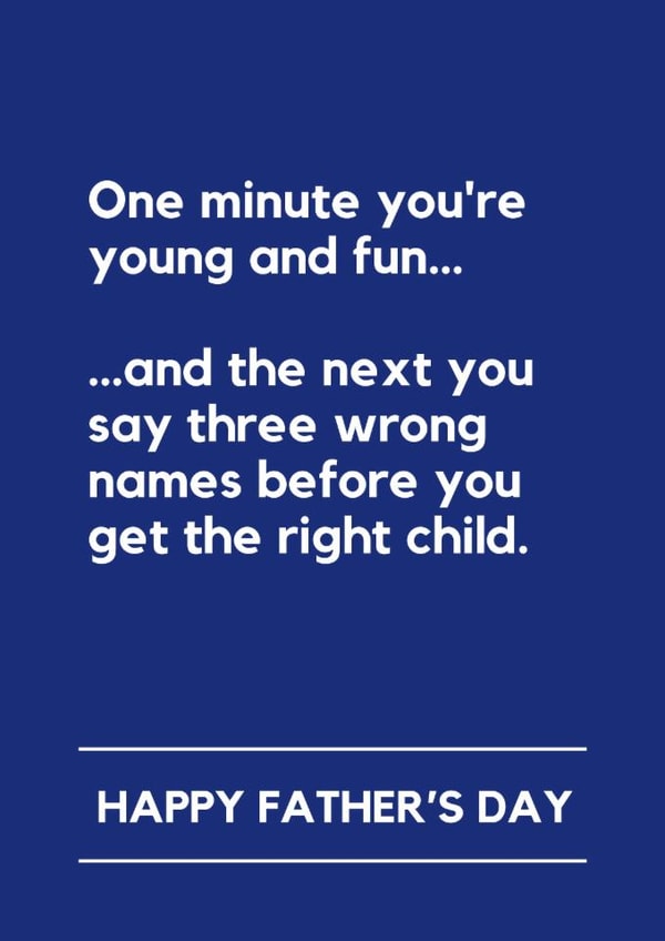 Funny Father’s Day Card – Wrong Names created by Lemonade Insight