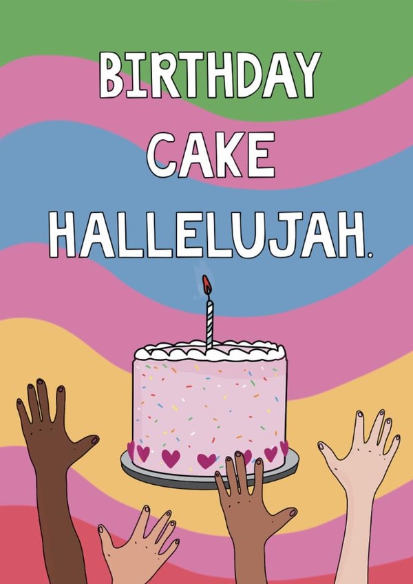 Funny Birthday Card - Hallelujah - Justin Bieber created by Blessherlittleartoons by Amy