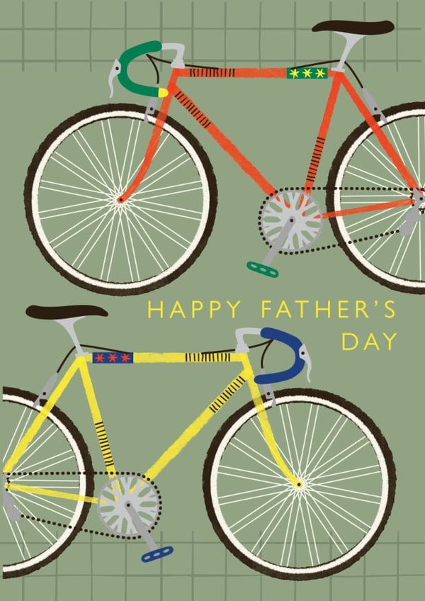Classic Father's Day Card - Bikes - Cycling created by Laura Darrington Design Ltd.