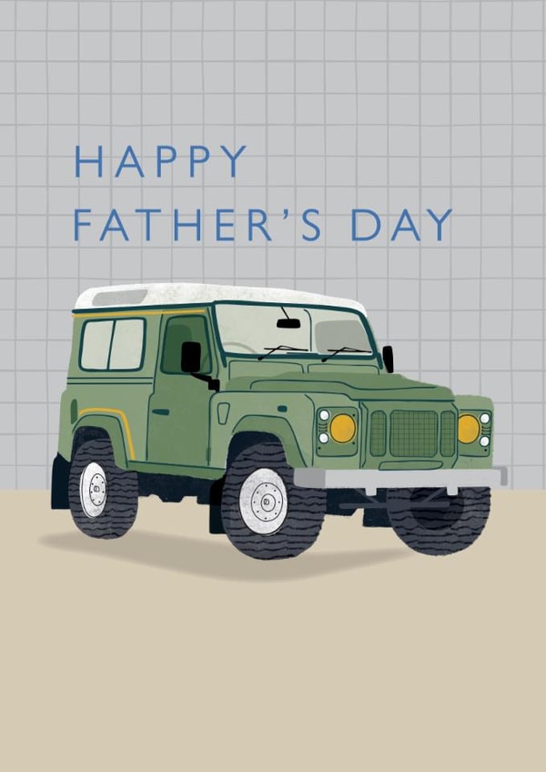 Classic Father's Day Card - Land Rover Defender created by Laura Darrington Design Ltd.