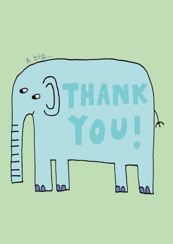 Cute Thank You Card - Elephant created by Heather Buchanan