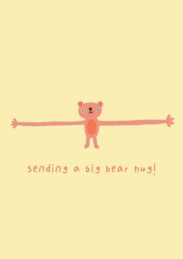 Cute Thinking Of You Card - Big Bear Hug created by Heather Buchanan