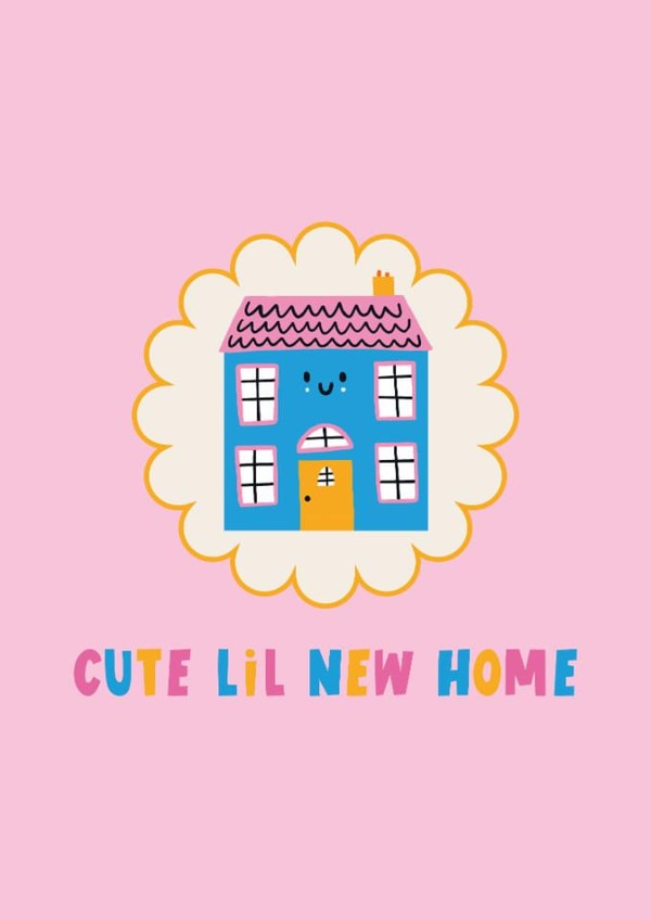 Cute New Home Card - Cute Lil New Home - House created by Lucy Maggie Designs