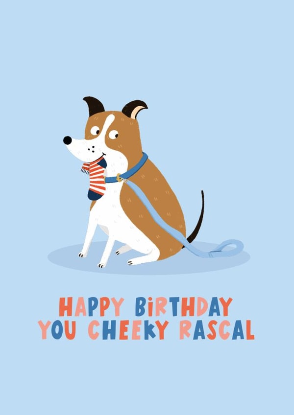 Cute Birthday Card - Cheeky Rascal created by Lucy Maggie Designs