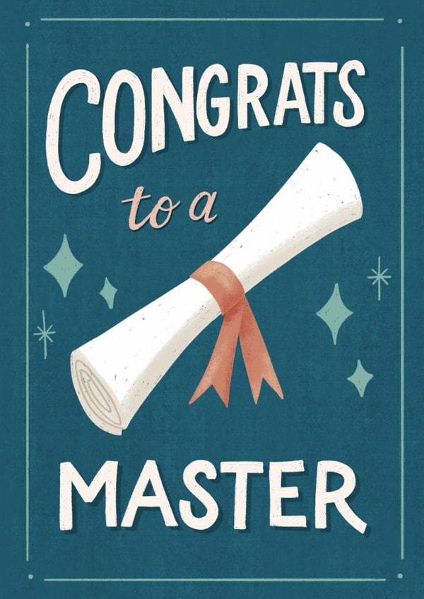 Classic Graduation Card - Masters Degree - Congrats To A Master | thortful