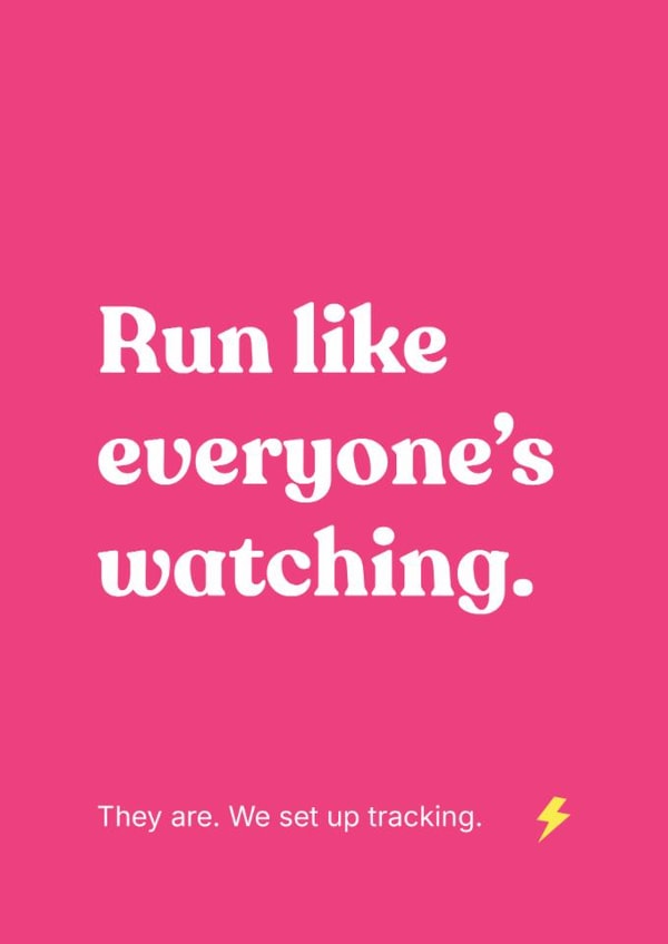 Funny Good Luck Running Card for Friend | Run Like Everyone's Watching created by Jog On Studio
